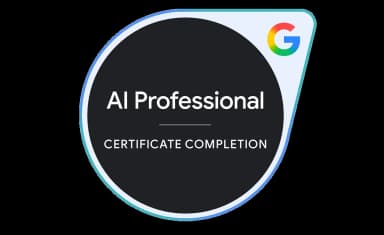 Google AI Professional certificate badge